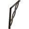 Ekena Millwork Loera Wrought Iron Bracket, (Single center brace), Antiqued Brass 1 1/2"W x 12"D x 15"H BKTM01X12X15SLOABS - alternate 1